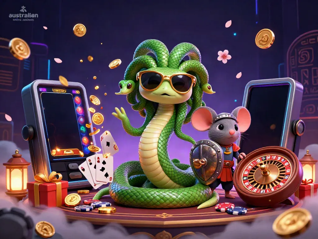 Experience australian online casinos with Medusa and a warrior mouse among fun casino elements.
