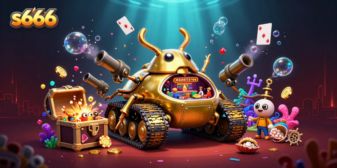 s666 gives you the thrill of experiencing a miniature casino within a golden beetle tank amidst underwater treasures.