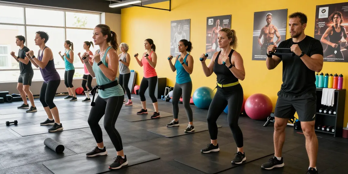 Group training session with Medi Pharma Steroids emphasizing fitness and wellness atmosphere.