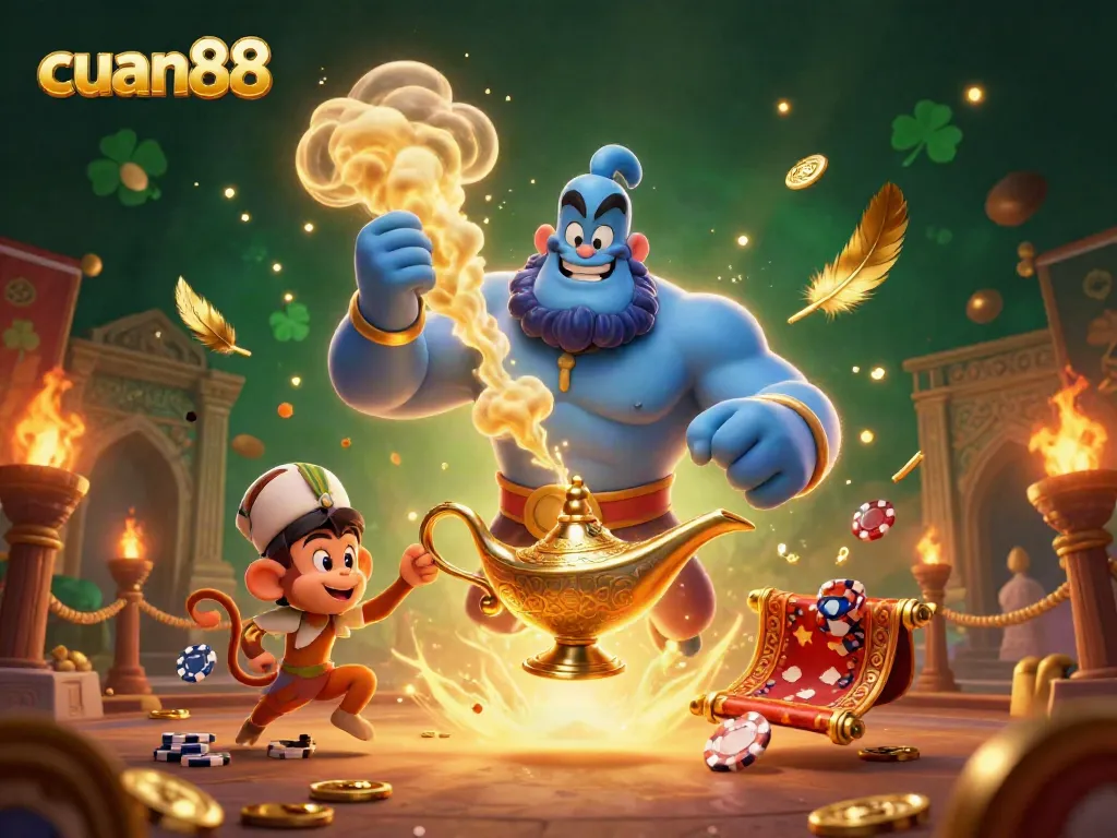 Experience thrilling gameplay at cuan88 with a mesmerizing 3D illustration showcasing a magical casino adventure.