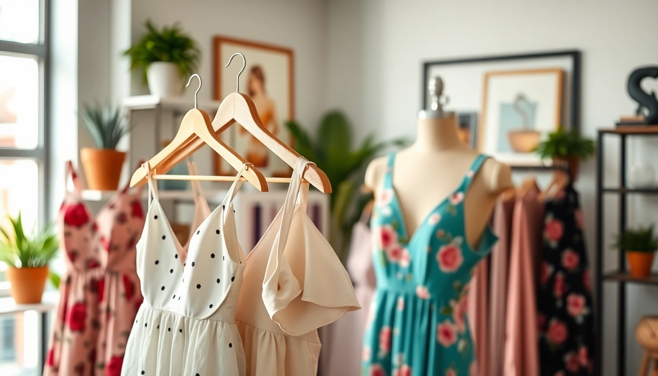 Explore stunning ladies dresses uk in a boutique setting with elegant styles on display.