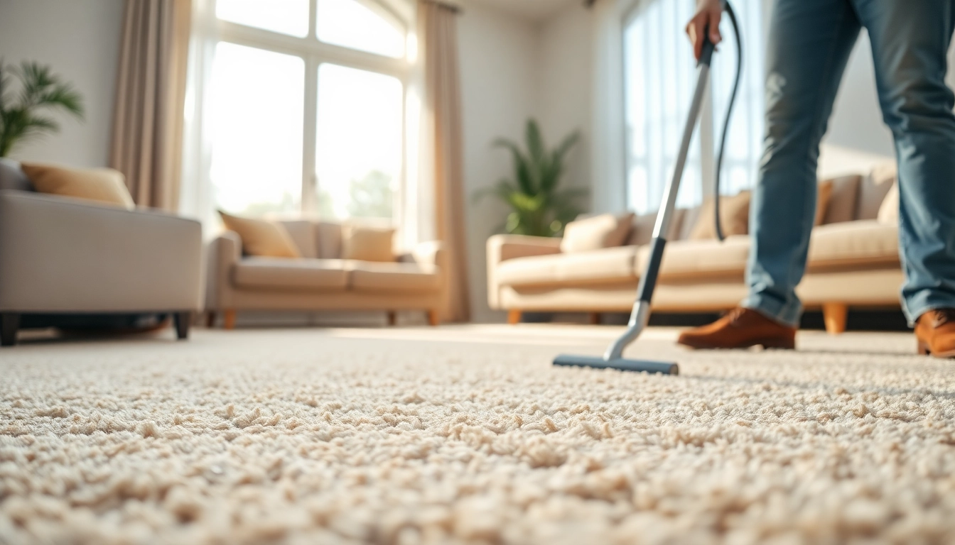 Cleaning a carpet using professional guardian carpet care lincoln ca services in a bright, inviting room.