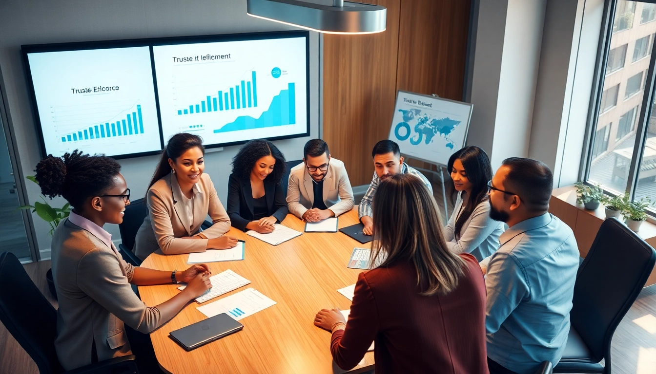 Temp agencies facilitate collaboration in a diverse office environment, showcasing teamwork.