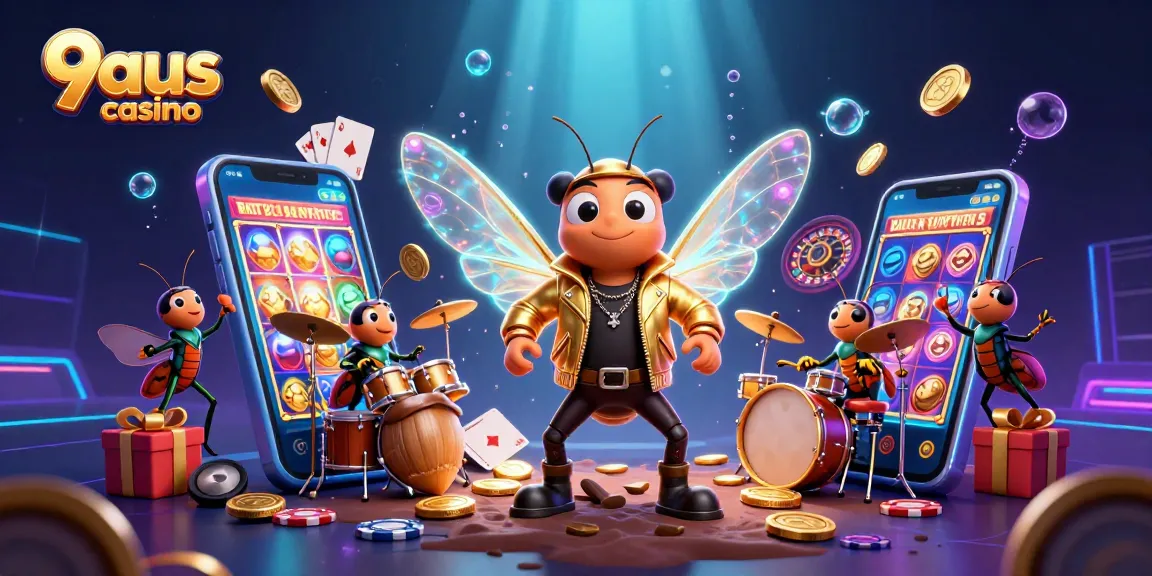 Experience exciting gameplay at 9aus casino with vibrant characters and engaging game elements.