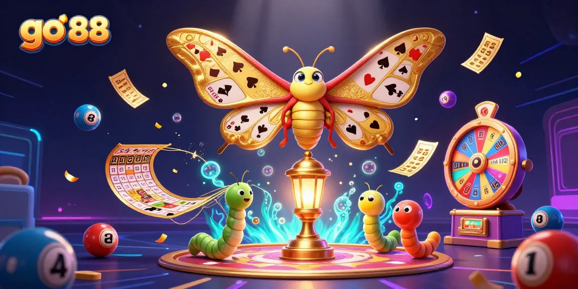 Explore exciting wins with go 88 as vibrant lottery balls spark joy in this animated casino scene.