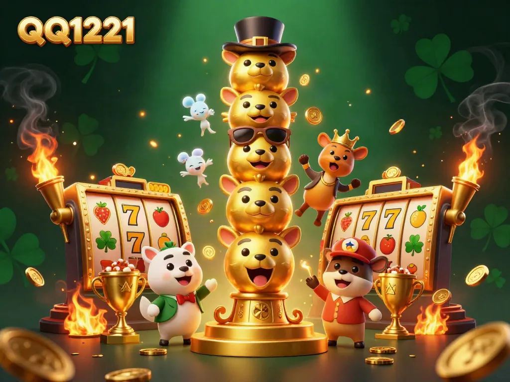 Spin the QQ1221 slot reels and win big with dynamic golden totem pole characters.