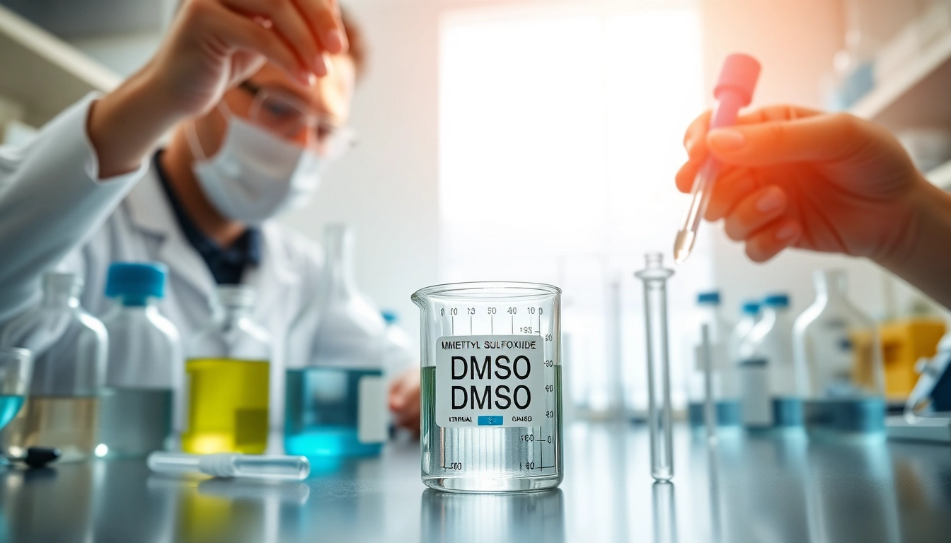 Analyzing dimethyl sulfoxide (DMSO) in a professional laboratory environment.