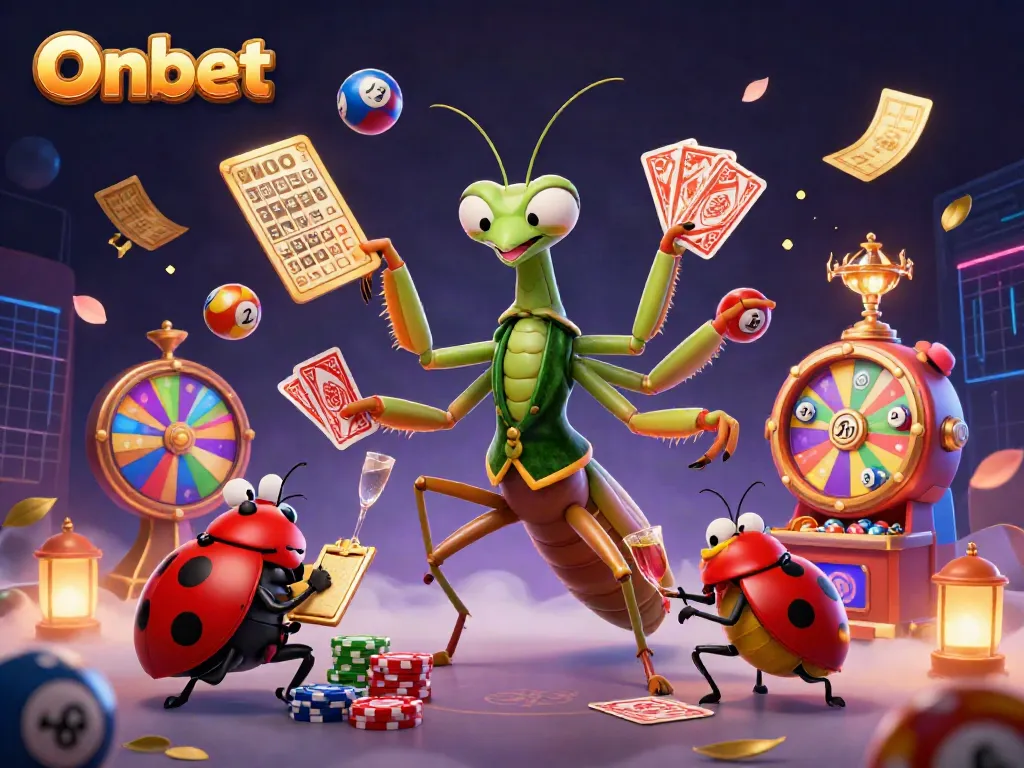 Experience thrilling gameplay at Onbet with exciting characters and vibrant casino elements.
