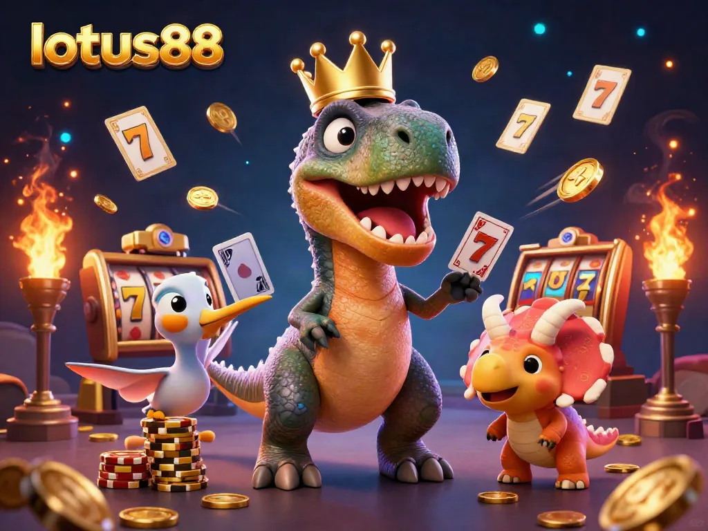 Menangkan dengan bermain di lotus88, T-Rex lucu ternyata ahli dalam bermain slot!