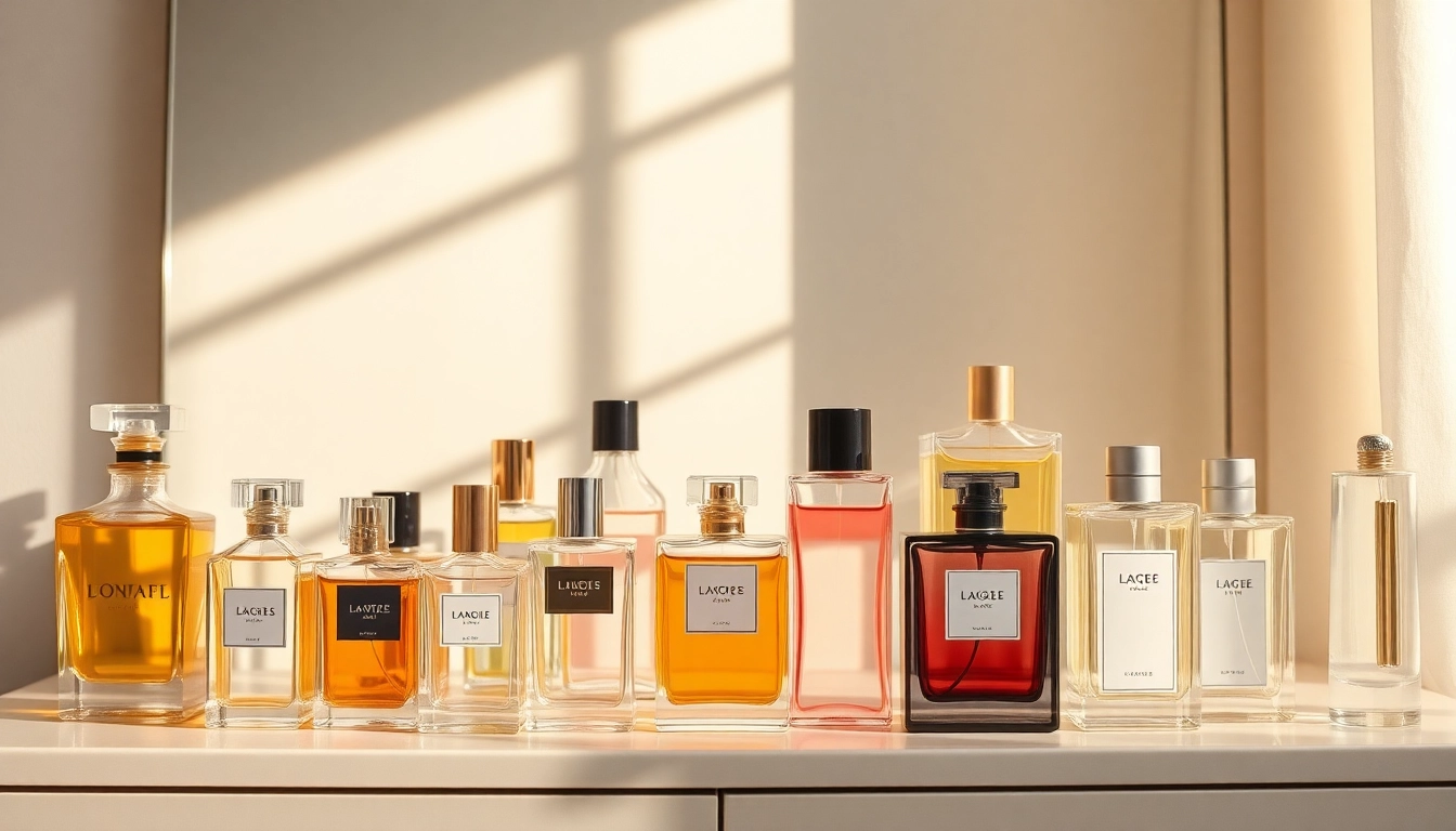 Discover imaginative Perfume Layering Tips displayed on an elegant vanity with various fragrance bottles.
