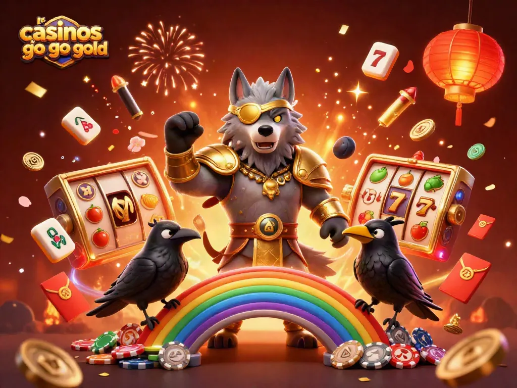 Experience thrilling gameplay at casinos like go go gold with Odin and ravens amidst a vibrant casino scene.