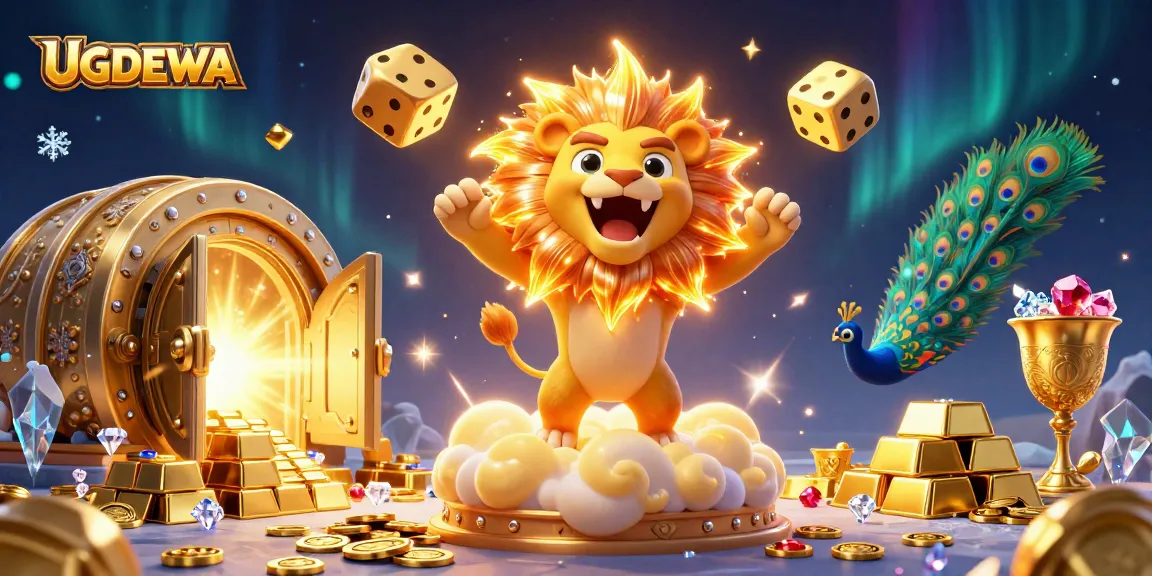 Experience thrilling slot action with UGDEWA's vibrant and detailed 3D casino illustration.