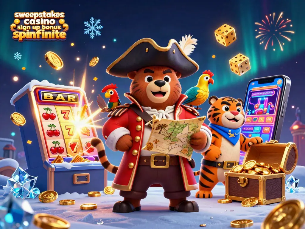 Play to win with sweepstakes casino sign up bonus spinfinite and join lively 3D characters in action.