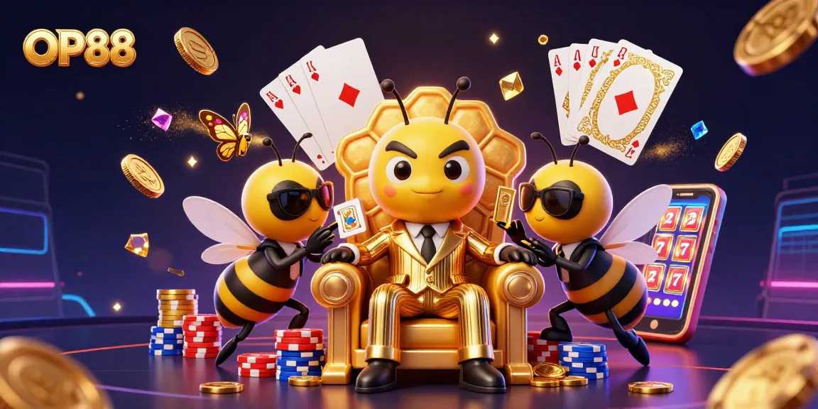 Experience the thrilling gameplay with OP88 as the 3D bumblebee mob boss commands the casino realm.