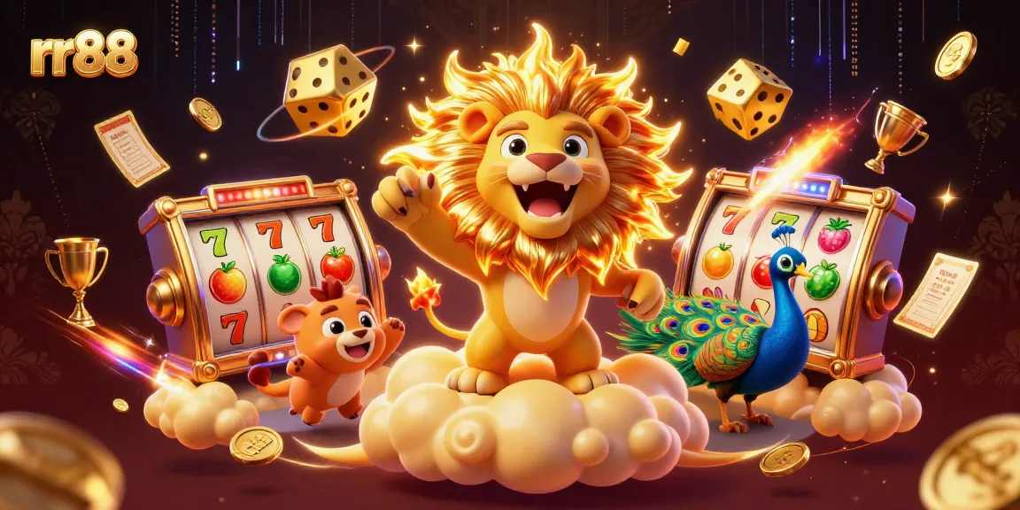 Experience thrilling games at rr88 with vibrant slot elements and a dynamic casino scene