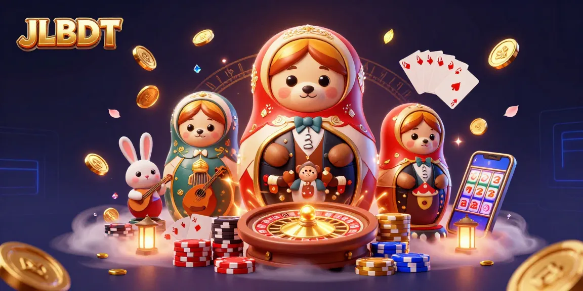 Engage with the vibrant JLBDT casino scene featuring whimsical characters and dynamic game elements.