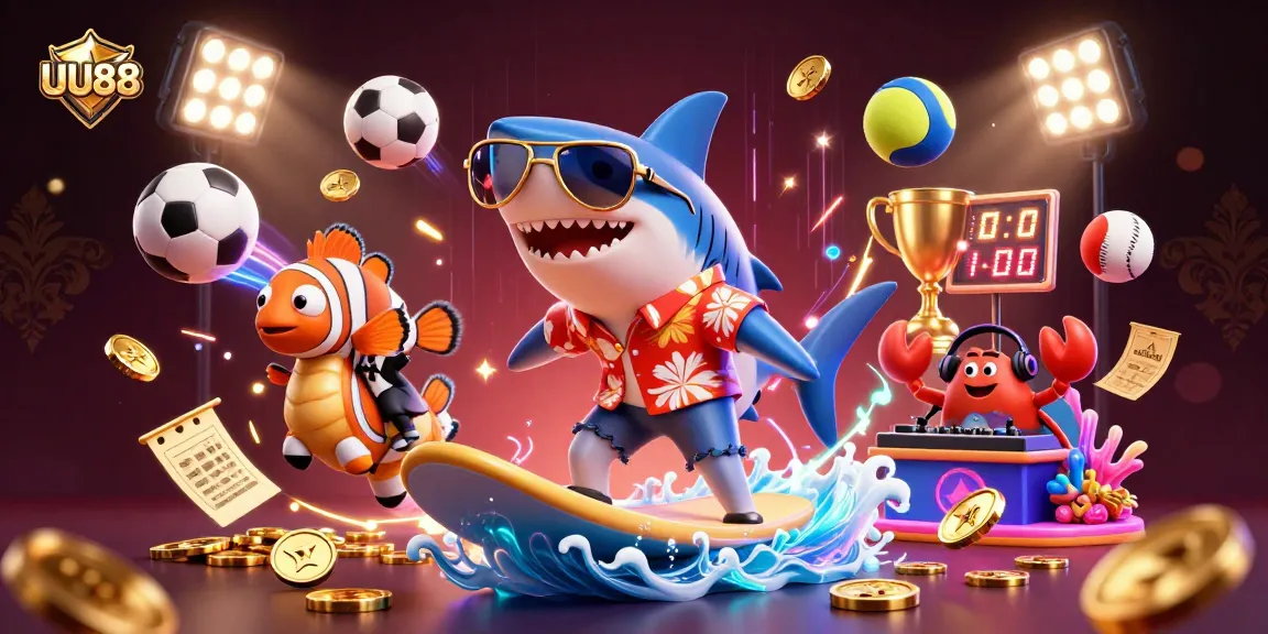 Experience thrilling gameplay at UU88 with vibrant characters and action-packed casino elements.