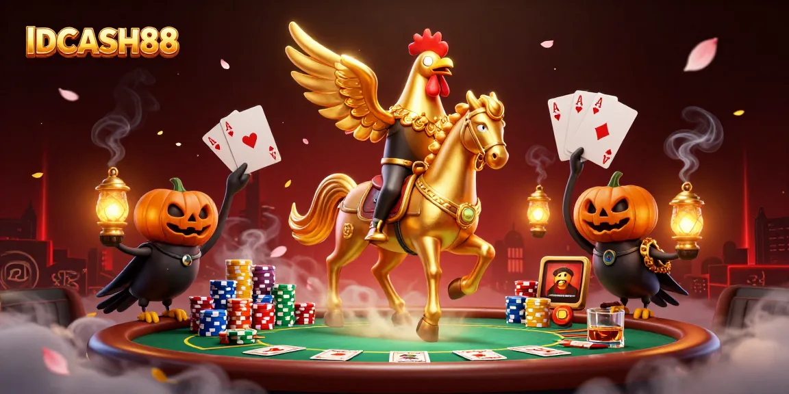 Experience thrilling gameplay with IDCASH88's vibrant casino atmosphere featuring dynamic poker elements.