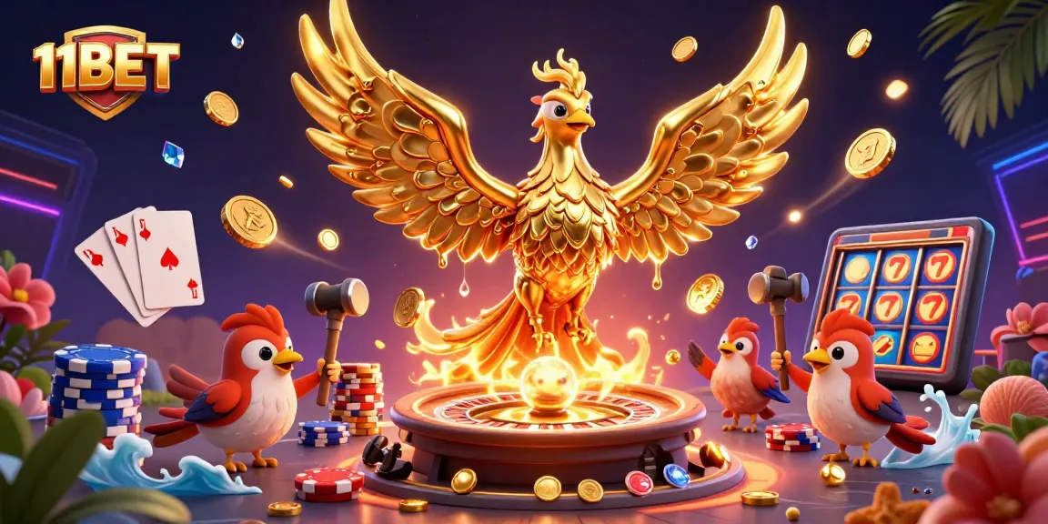 Experience the thrill of 11BET with vibrant casino action, featuring gold phoenix and dynamic gameplay.