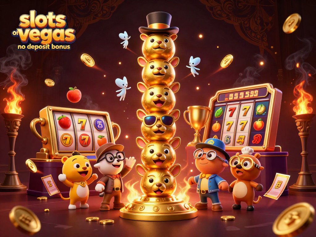 Play with exciting slots of vegas no deposit bonus on vibrant slot reels and golden jackpot elements.