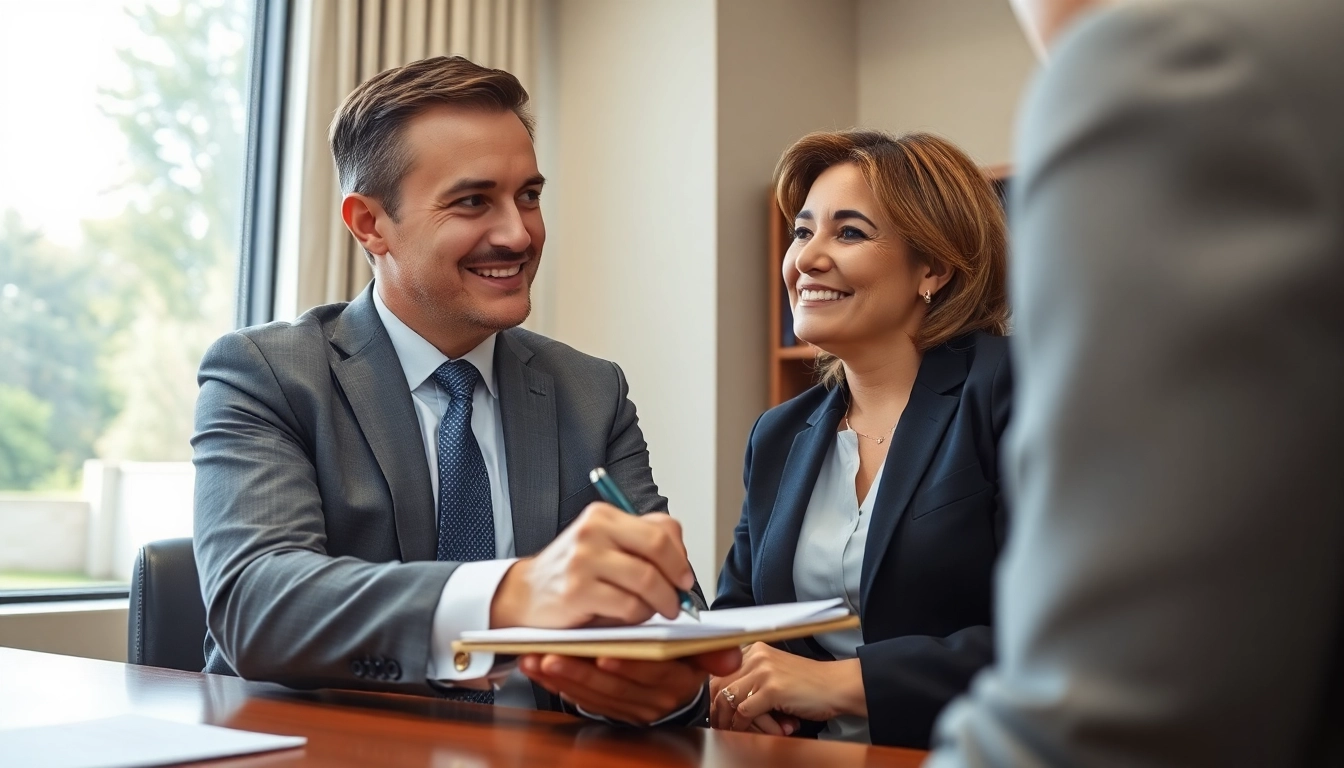 Alpharetta Personal Injury Lawyer consulting with a client in a professional office environment.