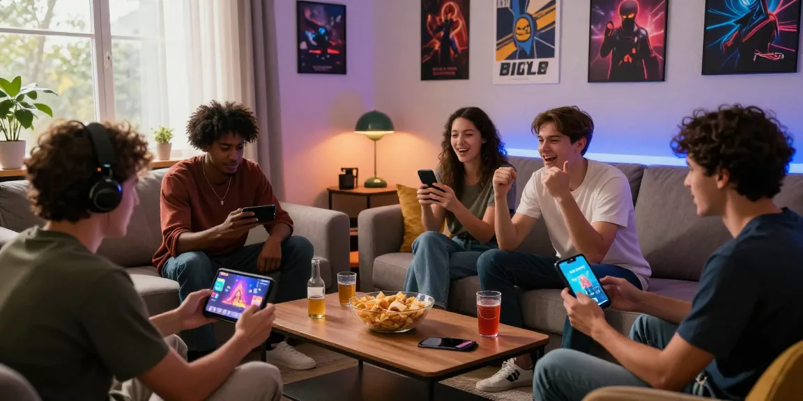 Friends enjoying the CIKA4D gaming app together, creating a fun and engaging atmosphere.