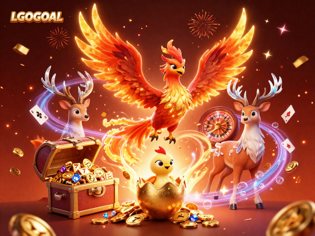 Experience thrilling gaming at LGOGOAL with vibrant character action and slot elements.