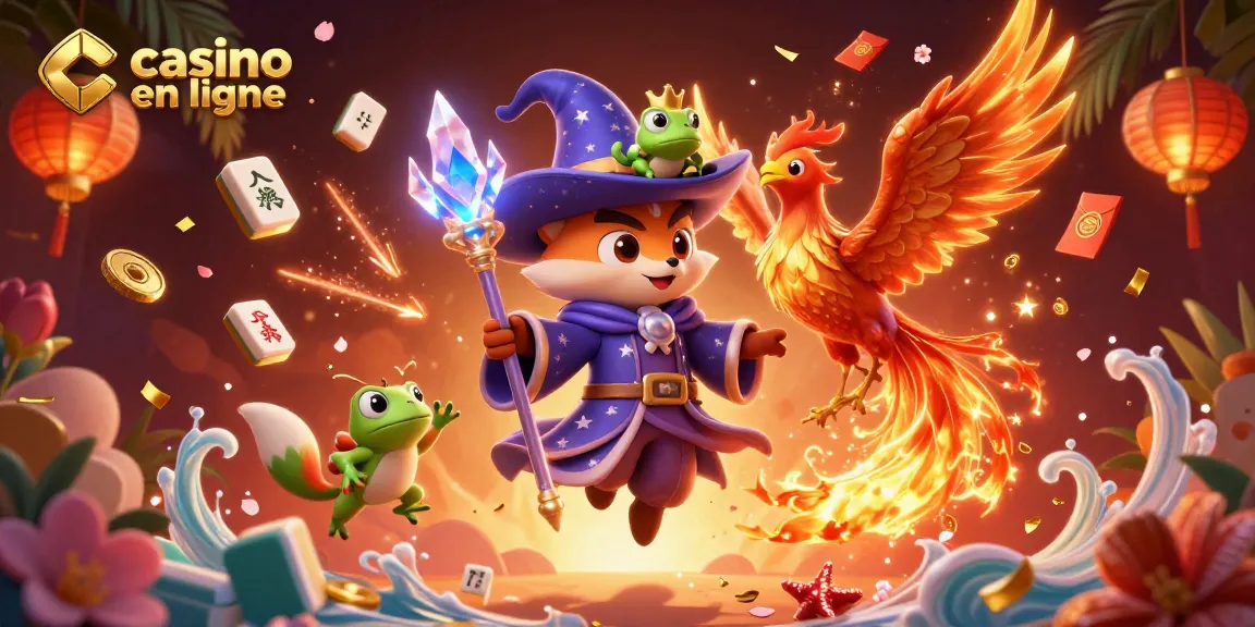 Gagnez aux machines à sous dans un casino en ligne vibrant avec des personnages enchanteurs.