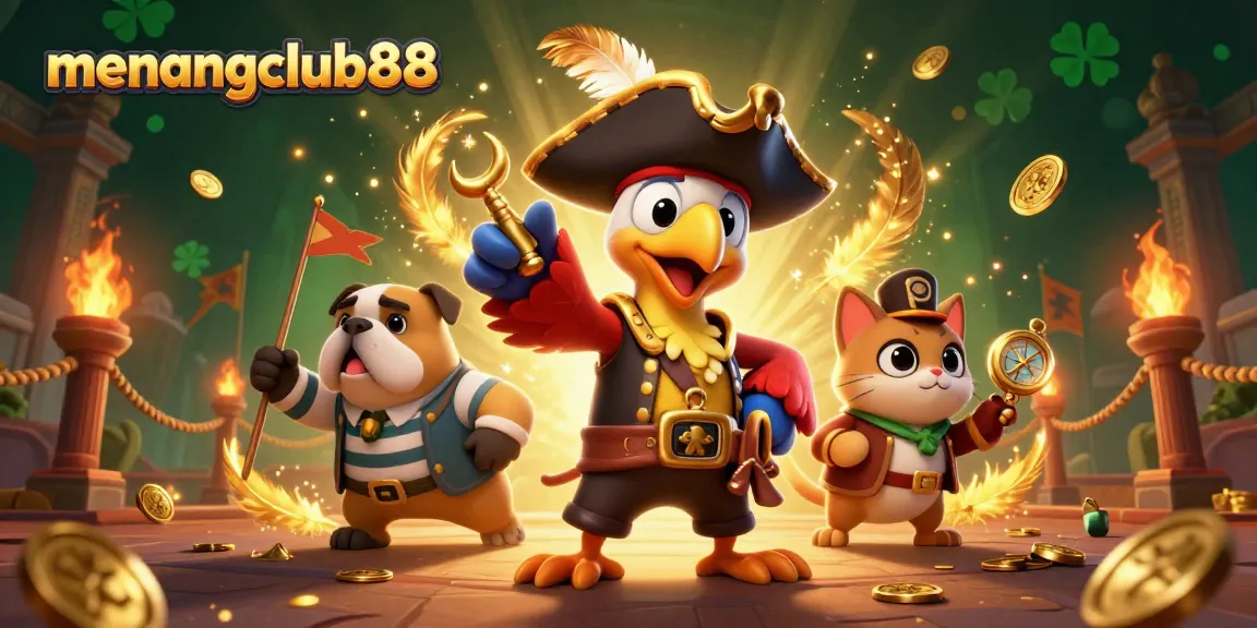 Engage with thrilling adventures at menangclub88's immersive gaming scene with colorful characters and dynamic elements.